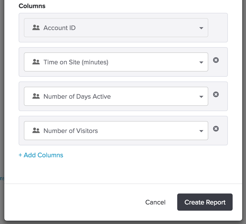 Pendo Salesforce Integration - pendo create report